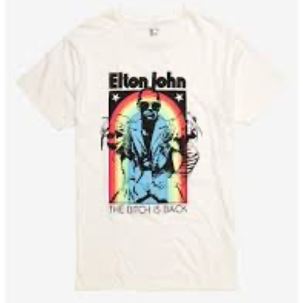 DISO Elton John The B**ch is Back tshirt from Hot Topic ss XS-S